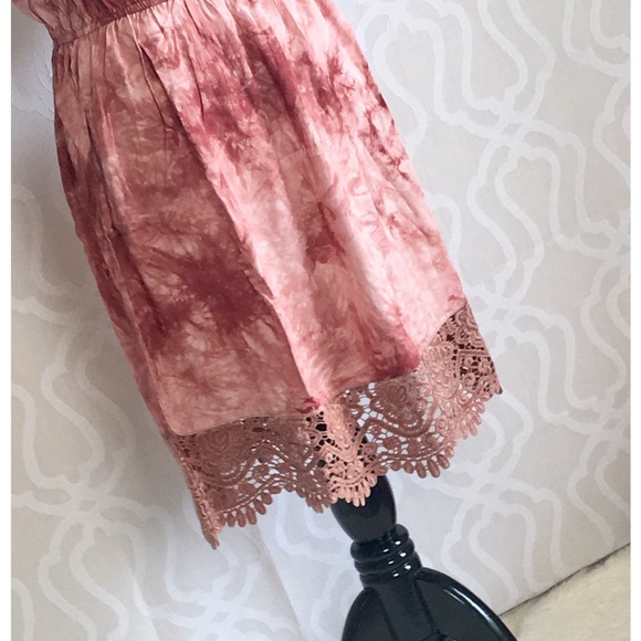 Autumn Rust Boho Tie Dye Dress - Picture 8 of 8